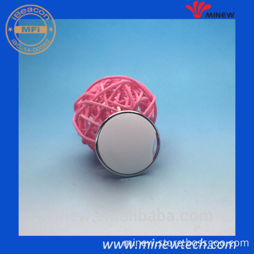 Hidden button blue LED light Minew D15N nRF51822 Android badge iBeacon tag